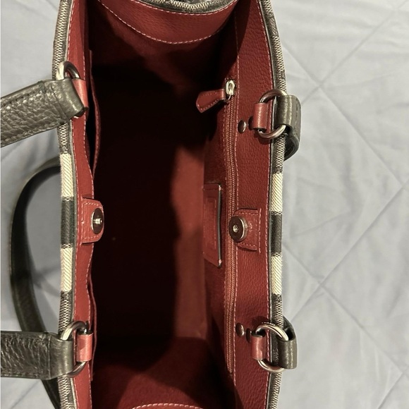 Coach Brown and Black Signature Tote Bag - Picture 6 of 10